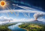 Illustration of geoengineering showing an aircraft releasing aerosols in the atmosphere to reflect sunlight and cool the Earth