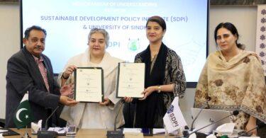 MoU Signed Between SDPI and University of Sindh