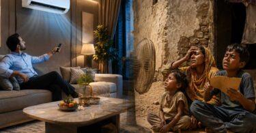 Climate Change: Heat Brings Cooling to the Rich, but Death to the Poor